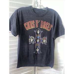 Guns N Roses Retro Men’s Size Medium Men’s Gray Black Short Sleeves T-Shirt